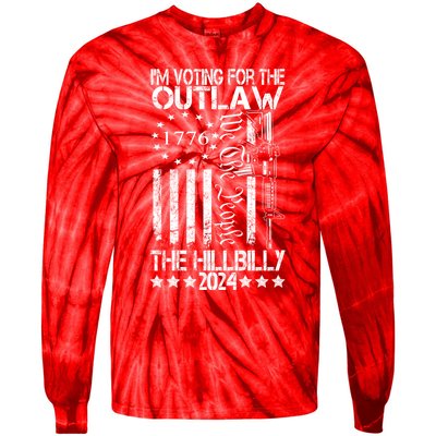 IM Voting For The Outlaw And The Hillbilly 2024 Pro 45 Tie-Dye Long Sleeve Shirt