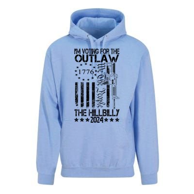 IM Voting For The Outlaw And The Hillbilly 2024 Pro 45 Unisex Surf Hoodie