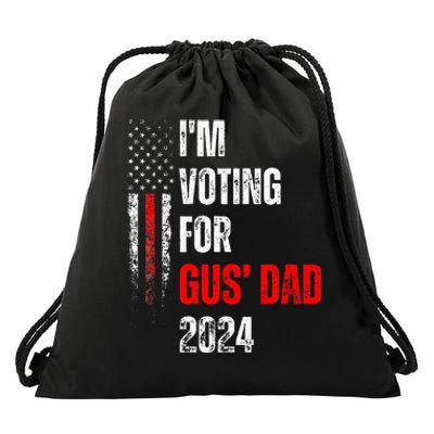 IM Voting For Gus Dad Vote Harris Walz 2024 Pres And Vice Drawstring Bag