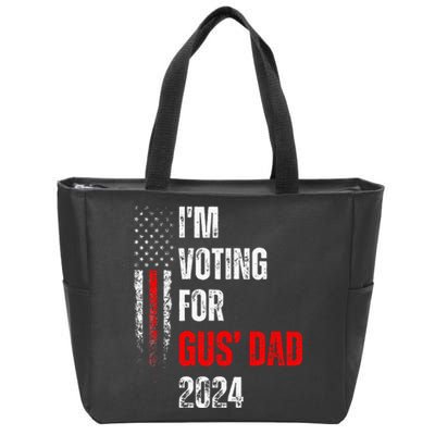 IM Voting For Gus Dad Vote Harris Walz 2024 Pres And Vice Zip Tote Bag