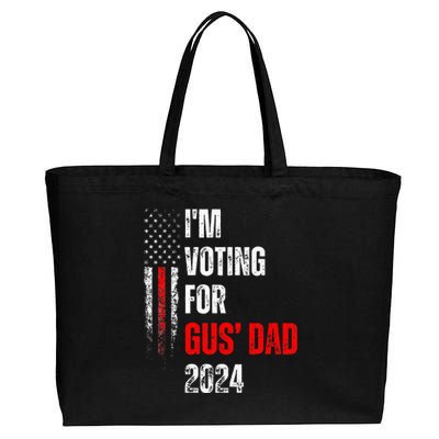 IM Voting For Gus Dad Vote Harris Walz 2024 Pres And Vice Cotton Canvas Jumbo Tote