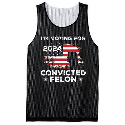 Im Voting For A Felon In 2024 Us Flag Convicted Felon Mesh Reversible Basketball Jersey Tank