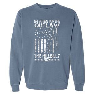 IM Voting For The Outlaw And The Hillbilly 2024 Pro 45 Garment-Dyed Sweatshirt