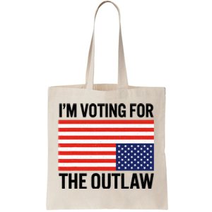 Im Voting For The Outlaw Funny Trump Maga 2024 Tote Bag