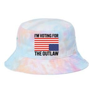 Im Voting For The Outlaw Funny Trump Maga 2024 Tie Dye Newport Bucket Hat