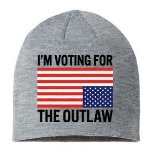 Im Voting For The Outlaw Funny Trump Maga 2024 Sustainable Beanie