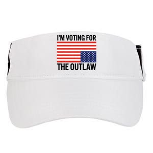 Im Voting For The Outlaw Funny Trump Maga 2024 Adult Drive Performance Visor