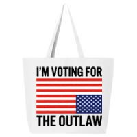 Im Voting For The Outlaw Funny Trump Maga 2024 25L Jumbo Tote