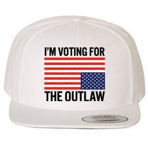 Im Voting For The Outlaw Funny Trump Maga 2024 Wool Snapback Cap