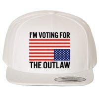 Im Voting For The Outlaw Funny Trump Maga 2024 Wool Snapback Cap