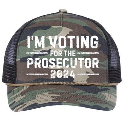 Im Voting For The Prosecutor 2024 Election Retro Rope Trucker Hat Cap