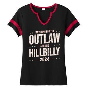 Im Voting For The Outlaw And The Hillbilly 2024 Ladies Halftime Notch Neck Tee