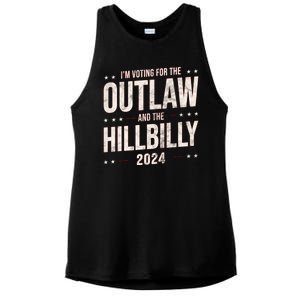 Im Voting For The Outlaw And The Hillbilly 2024 Ladies PosiCharge Tri-Blend Wicking Tank