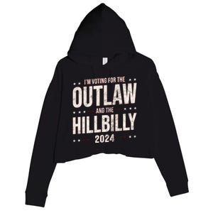 Im Voting For The Outlaw And The Hillbilly 2024 Crop Fleece Hoodie