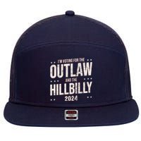 Im Voting For The Outlaw And The Hillbilly 2024 7 Panel Mesh Trucker Snapback Hat