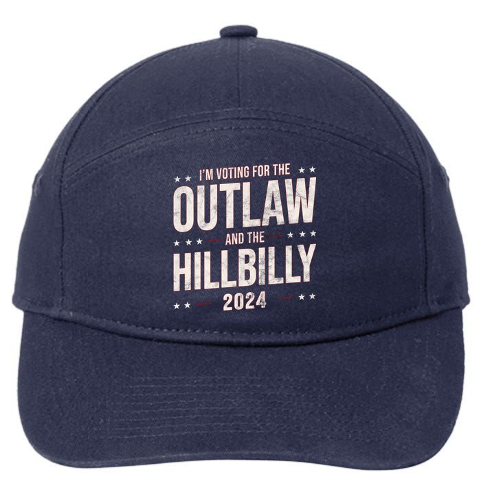 Im Voting For The Outlaw And The Hillbilly 2024 7-Panel Snapback Hat