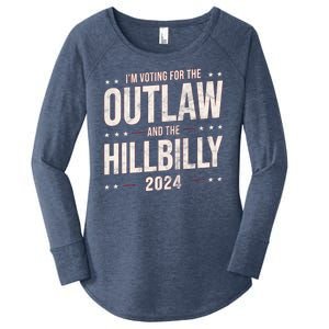 Im Voting For The Outlaw And The Hillbilly 2024 Women's Perfect Tri Tunic Long Sleeve Shirt