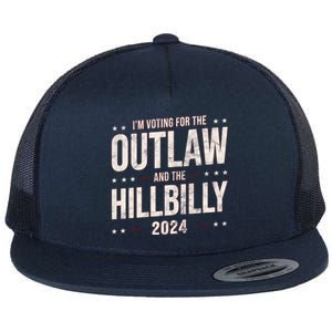 Im Voting For The Outlaw And The Hillbilly 2024 Flat Bill Trucker Hat