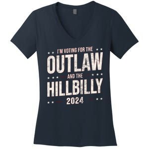 Im Voting For The Outlaw And The Hillbilly 2024 Women's V-Neck T-Shirt