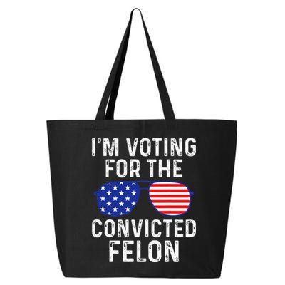 IM Voting For A Felon In 2024 Us Flag 25L Jumbo Tote