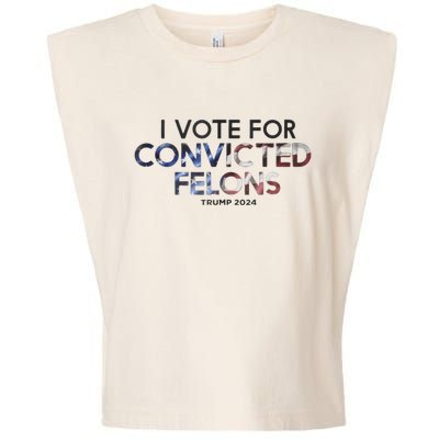 IM Vote For Convicted Felon Trump 2024 Garment-Dyed Women's Muscle Tee