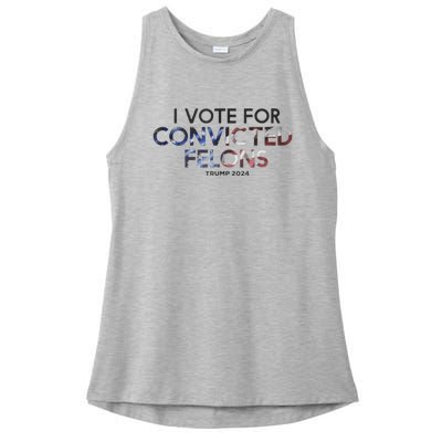 IM Vote For Convicted Felon Trump 2024 Ladies PosiCharge Tri-Blend Wicking Tank