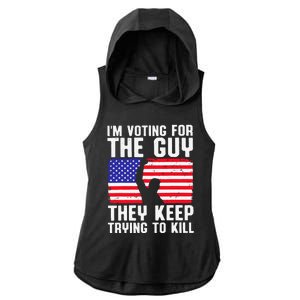 IM Voting For The Guy They Keep Trying To Kill Ladies PosiCharge Tri-Blend Wicking Draft Hoodie Tank