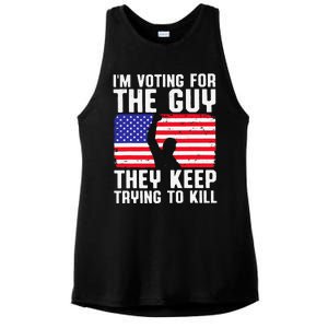 IM Voting For The Guy They Keep Trying To Kill Ladies PosiCharge Tri-Blend Wicking Tank