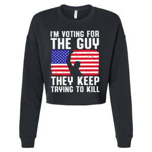 IM Voting For The Guy They Keep Trying To Kill Cropped Pullover Crew