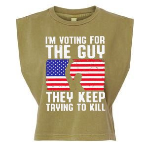 IM Voting For The Guy They Keep Trying To Kill Garment-Dyed Women's Muscle Tee