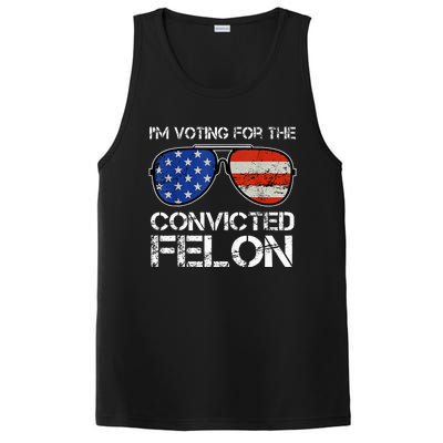 IM Voting For The Convicted Fellon 2024 Us Flag PosiCharge Competitor Tank