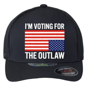 Im Voting For The Outlaw Funny Trump Maga 2024 Flexfit Unipanel Trucker Cap