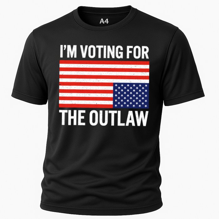 Im Voting For The Outlaw Funny Trump Maga 2024 Cooling Performance Crew T-Shirt
