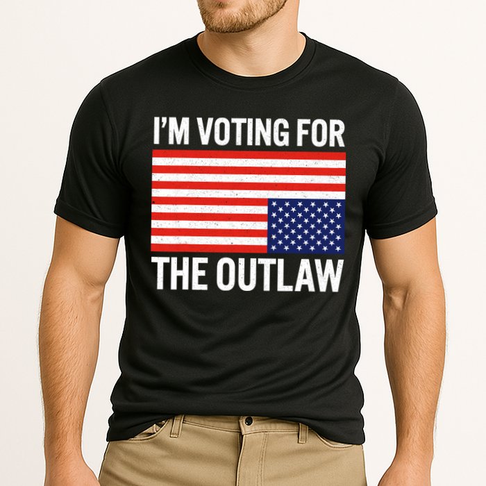 Im Voting For The Outlaw Funny Trump Maga 2024 Cooling Performance Crew T-Shirt