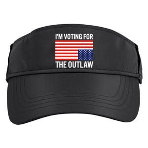 Im Voting For The Outlaw Funny Trump Maga 2024 Adult Drive Performance Visor