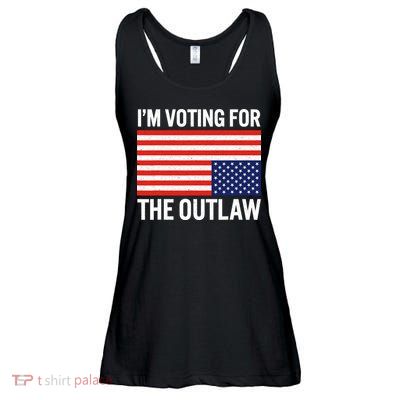 Im Voting For The Outlaw Funny Trump Maga 2024 Ladies Essential Flowy Tank