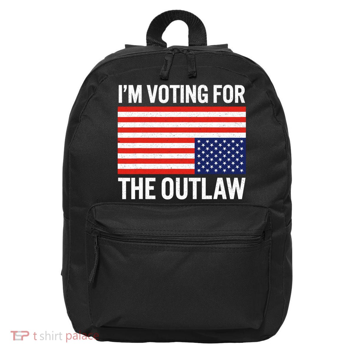 Im Voting For The Outlaw Funny Trump Maga 2024 16 in Basic Backpack