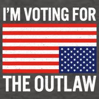 Im Voting For The Outlaw Funny Trump Maga 2024 Vector Backpack