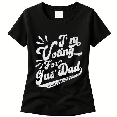 IM Voting For Gus Dad Vote Kamala Harris Walz Waltz 2024 Premium Womens T-Shirt