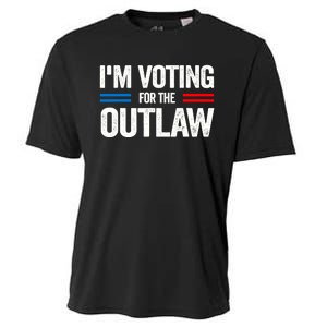 Im Voting For The Outlaw Funny Trump Maga 2024 Cooling Performance Crew T-Shirt