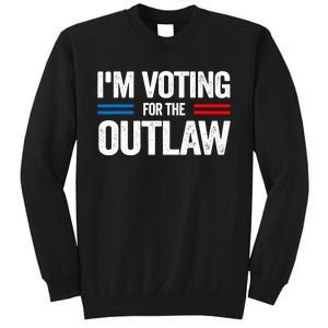 Im Voting For The Outlaw Funny Trump Maga 2024 Sweatshirt