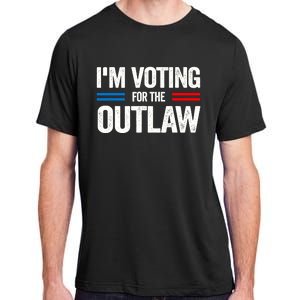 Im Voting For The Outlaw Funny Trump Maga 2024 Adult ChromaSoft Performance T-Shirt