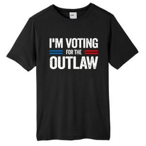 Im Voting For The Outlaw Funny Trump Maga 2024 Tall Fusion ChromaSoft Performance T-Shirt