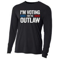 Im Voting For The Outlaw Funny Trump Maga 2024 Cooling Performance Long Sleeve Crew