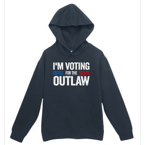 Im Voting For The Outlaw Funny Trump Maga 2024 Urban Pullover Hoodie