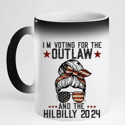 IM Voting For The Outlaw And The Hillbilly 2024 11oz Black Color Changing Mug