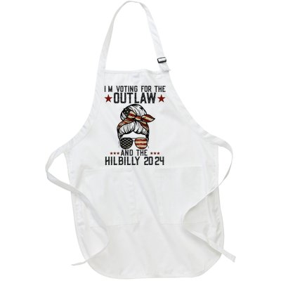 IM Voting For The Outlaw And The Hillbilly 2024 Full-Length Apron With Pockets