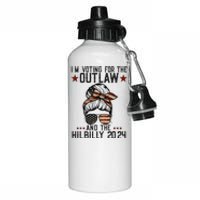 IM Voting For The Outlaw And The Hillbilly 2024 Aluminum Water Bottle