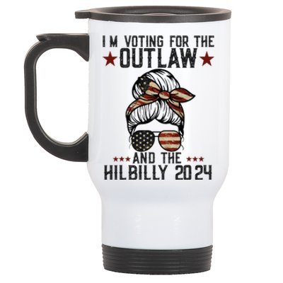 IM Voting For The Outlaw And The Hillbilly 2024 Stainless Steel Travel Mug