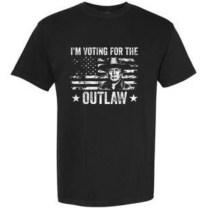 Im Voting For The Outlaw Funny Trump Maga 2024 Garment-Dyed Heavyweight T-Shirt